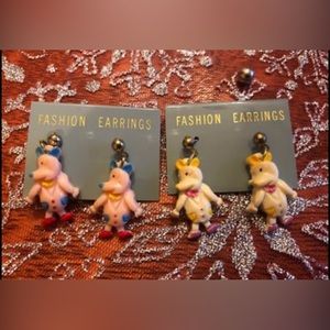 Vintage cute mouse earrings
